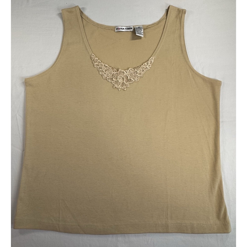 Women's Extra Touch Solid Taupe Colored Camisole Size 2XL